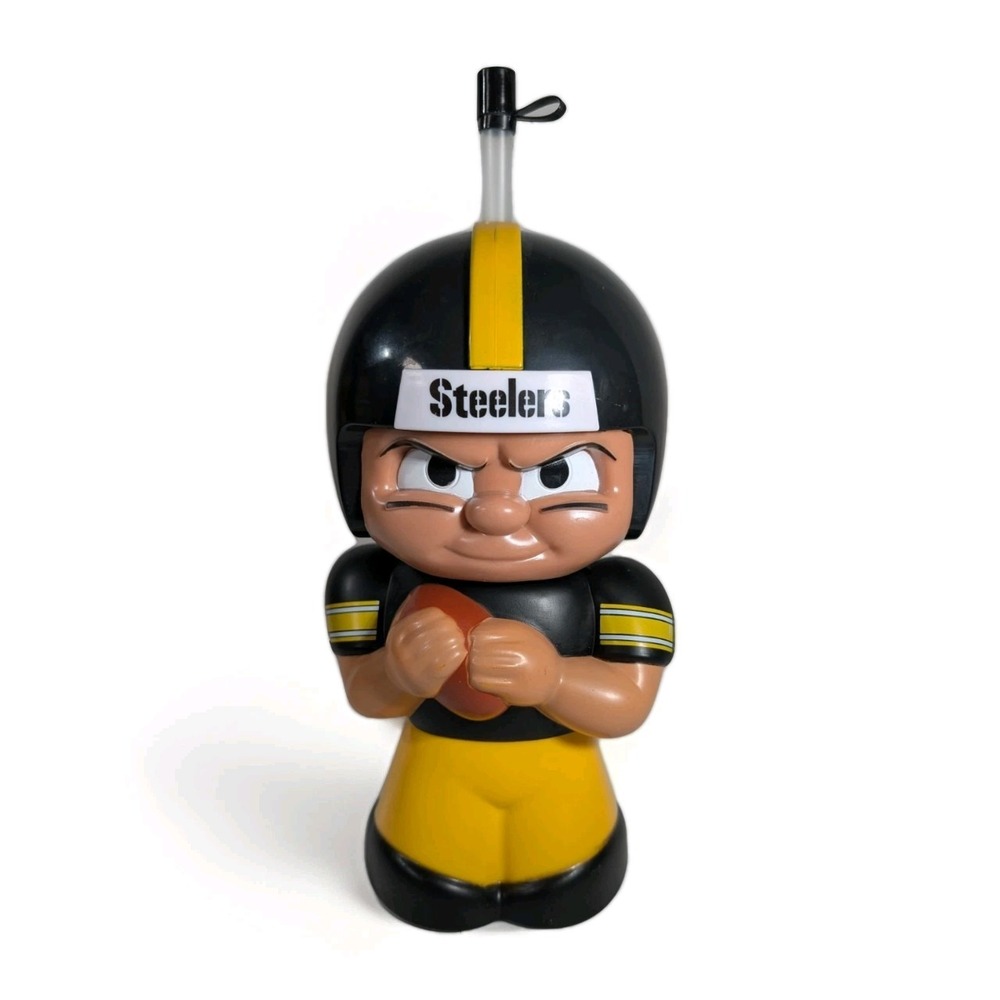 Football Hall TEENY MATES Big Sip 16 oz Character Cup Pittsburgh Steelers Rogers